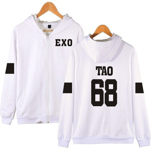 LUCKYFRIDAYF Kpop EXO Hooded Sweatshirt Women Korean Popular Hip Hop Winter Coat Fashion Women Hoodies Sweatshirts Casual Clothe