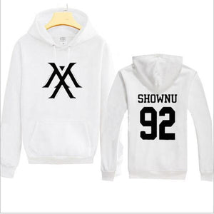 Kpop Monsta X Hoodies Women Men Harajuku Sweatshirt K-pop Wonho YOOKIHYUN  I.M jooheon Long Sleeve Fleece Hooded Tracksuit 4XL