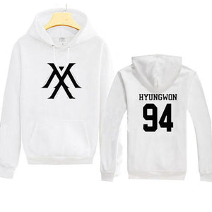 Kpop Monsta X Hoodies Women Men Harajuku Sweatshirt K-pop Wonho YOOKIHYUN  I.M jooheon Long Sleeve Fleece Hooded Tracksuit 4XL