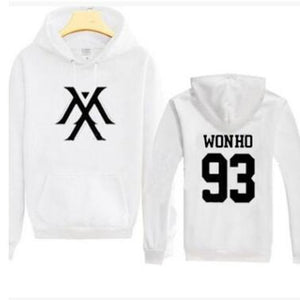 Kpop Monsta X Hoodies Women Men Harajuku Sweatshirt K-pop Wonho YOOKIHYUN  I.M jooheon Long Sleeve Fleece Hooded Tracksuit 4XL