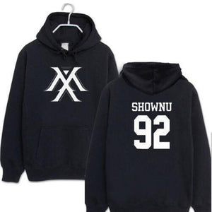 Kpop Monsta X Hoodies Women Men Harajuku Sweatshirt K-pop Wonho YOOKIHYUN  I.M jooheon Long Sleeve Fleece Hooded Tracksuit 4XL