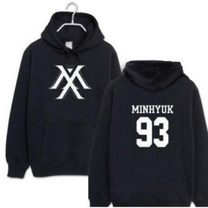 Kpop Monsta X Hoodies Women Men Harajuku Sweatshirt K-pop Wonho YOOKIHYUN  I.M jooheon Long Sleeve Fleece Hooded Tracksuit 4XL