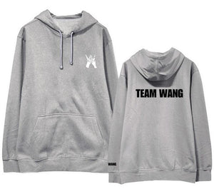 Kpop got7 jackson team wang same printing fleece/thin pullover hoodies for i got7 autumn winter unisex sweatshirt