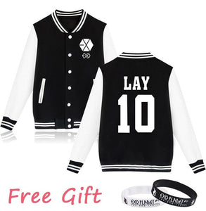 WEJNXIN Kpop Exo Fleece Hoodies Women Autumn Winter Women's Casual Long Sleeve Harajuku Sweatshirt Exo Fans Female Sudadera