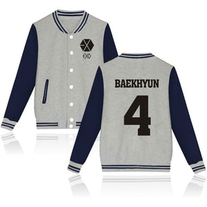 WEJNXIN Kpop Exo Fleece Hoodies Women Autumn Winter Women's Casual Long Sleeve Harajuku Sweatshirt Exo Fans Female Sudadera