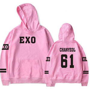 Korean Kpop Exo Hoodies Men Women Harajuku Fleece Long Sleeve Pullover Hooded Sweatshirts Hip Hop Tracksuit Brand-Clothing 4XL