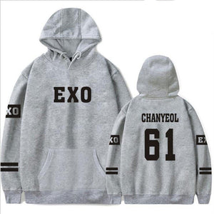 Korean Kpop Exo Hoodies Men Women Harajuku Fleece Long Sleeve Pullover Hooded Sweatshirts Hip Hop Tracksuit Brand-Clothing 4XL