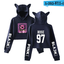 Load image into Gallery viewer, Frdun Tommy Kpop Blackpink Cat Hoodies Sweatshirt Women Crop Top Sweatshirt Pullovers Sexy Girl Fasion New Casual Sweatshirt