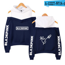 Load image into Gallery viewer, Frdun Tommy BLACKPINK in Women&#39;s Off-shoulder Sexy Girls Hoodies Sweatshirt Exclusive Kpop Casual Autumn Cool Hoodies Sweatshirt