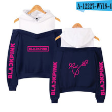 Load image into Gallery viewer, Frdun Tommy BLACKPINK in Women&#39;s Off-shoulder Sexy Girls Hoodies Sweatshirt Exclusive Kpop Casual Autumn Cool Hoodies Sweatshirt