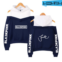 Load image into Gallery viewer, Frdun Tommy BLACKPINK in Women&#39;s Off-shoulder Sexy Girls Hoodies Sweatshirt Exclusive Kpop Casual Autumn Cool Hoodies Sweatshirt