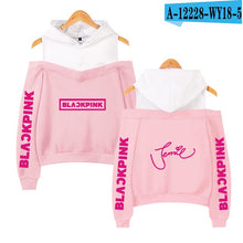 Load image into Gallery viewer, Frdun Tommy BLACKPINK in Women&#39;s Off-shoulder Sexy Girls Hoodies Sweatshirt Exclusive Kpop Casual Autumn Cool Hoodies Sweatshirt
