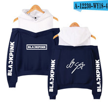 Load image into Gallery viewer, Frdun Tommy BLACKPINK in Women&#39;s Off-shoulder Sexy Girls Hoodies Sweatshirt Exclusive Kpop Casual Autumn Cool Hoodies Sweatshirt