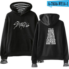 Load image into Gallery viewer, Kpop Stray Kids Fake Two Piece Hoodies Women Men Harajuku Hip Hop Sweatshirt Straykids All Member Names Printed Fleece Clothes