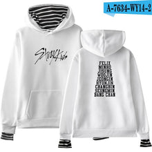 Load image into Gallery viewer, Kpop Stray Kids Fake Two Piece Hoodies Women Men Harajuku Hip Hop Sweatshirt Straykids All Member Names Printed Fleece Clothes
