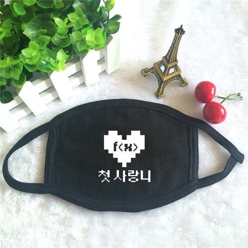 Youpop KPOP Fan FX f(x) album Team Logo Victoria Amber Luna Krystal Antidust black Cotton Mouth-muffle Masques Face Mask