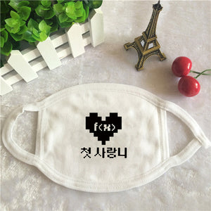 Youpop KPOP Fan FX f(x) album Team Logo Victoria Amber Luna Krystal Antidust black Cotton Mouth-muffle Masques Face Mask