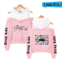 Load image into Gallery viewer, Frdun Tommy stray kids KPOP Off-shoulder Sweatshirt Women Fashion Hip Pop Printed Women Hoodies Highstreet Sweatshirt XS-2XL