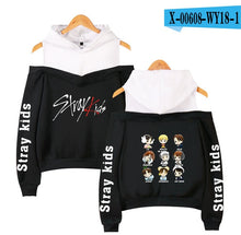 Load image into Gallery viewer, Frdun Tommy stray kids KPOP Off-shoulder Sweatshirt Women Fashion Hip Pop Printed Women Hoodies Highstreet Sweatshirt XS-2XL