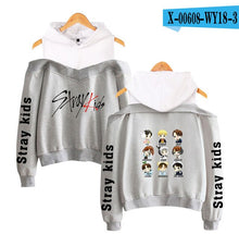 Load image into Gallery viewer, Frdun Tommy stray kids KPOP Off-shoulder Sweatshirt Women Fashion Hip Pop Printed Women Hoodies Highstreet Sweatshirt XS-2XL