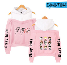 Load image into Gallery viewer, Frdun Tommy stray kids KPOP Off-shoulder Sweatshirt Women Fashion Hip Pop Printed Women Hoodies Highstreet Sweatshirt XS-2XL