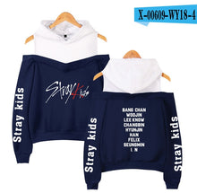 Load image into Gallery viewer, Frdun Tommy stray kids KPOP Off-shoulder Sweatshirt Women Fashion Hip Pop Printed Women Hoodies Highstreet Sweatshirt XS-2XL