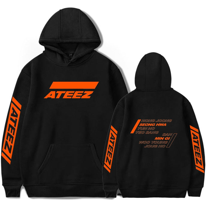 FADUN TOMMY ATEEZ Print Hooded Women and Men popular Clothes 2019 Harajuku Casual Hot Sale Hoodies Kpop sweatshirt Plus Size