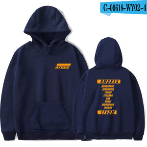 FADUN TOMMY ATEEZ Print Hooded Women and Men popular Clothes 2019 Harajuku Casual Hot Sale Hoodies Kpop sweatshirt Plus Size