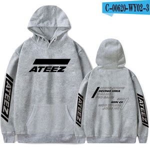 FADUN TOMMY ATEEZ Print Hooded Women and Men popular Clothes 2019 Harajuku Casual Hot Sale Hoodies Kpop sweatshirt Plus Size