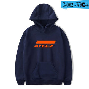 FADUN TOMMY ATEEZ Print Hooded Women and Men popular Clothes 2019 Harajuku Casual Hot Sale Hoodies Kpop sweatshirt Plus Size